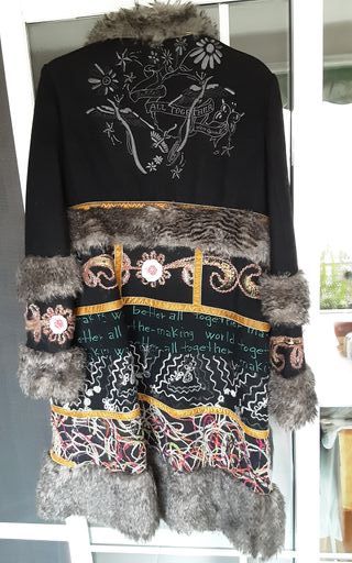 Abrigo Desigual Negro Talla 46