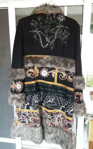 Abrigo Desigual Negro Talla 46