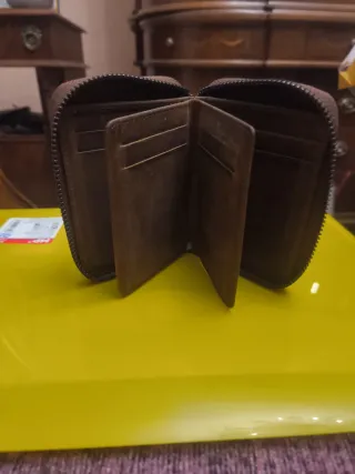 Cartera Tarjetero Billetera GRANDE Marrón