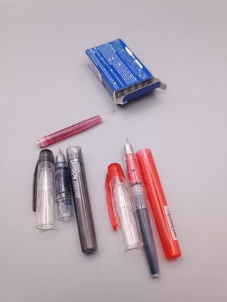 Due penne stilografiche Platinum Preppy + cartucce