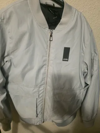 Chaqueta bomber gris