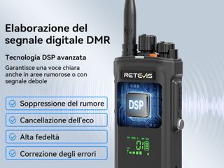 Retevis NR40 Walkie Talkie DMR UHF IP67 128 Canali