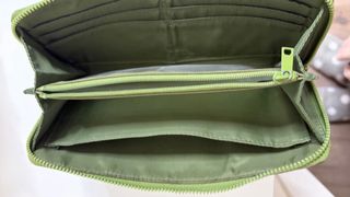 Billetero textil tejido lavable verde