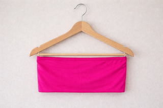 Top bikini bandeau rosa fucsia – Talla L – Nuevo