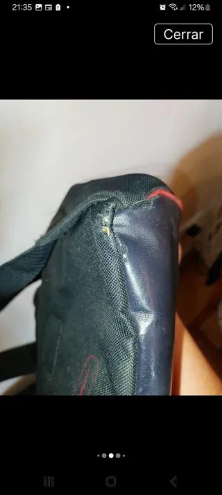 Mochila Nike pequeña beige y negra