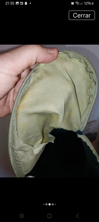 Mochila Nike pequeña beige y negra