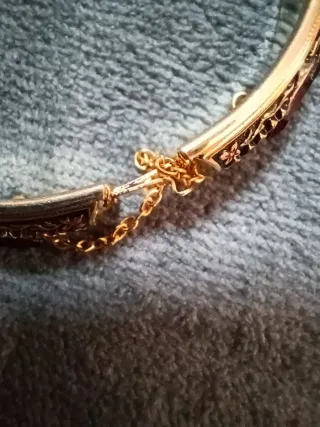 Brazalete Damasquinado Toledo Dorado y Rojo