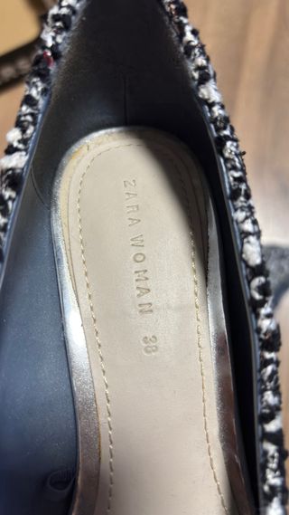 Tacchi Zara Tweed a Punta Donna Taglia 38