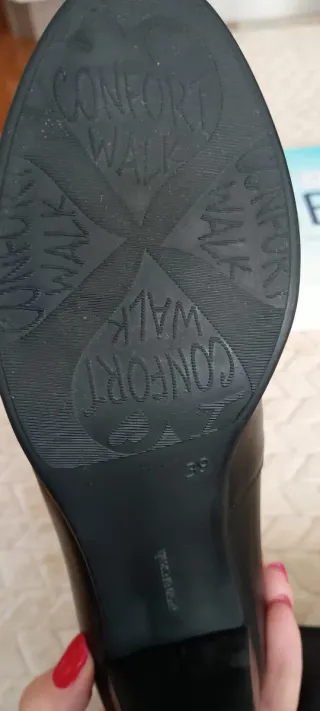 Zapatos negro de tacón Desirée Total Flex, en piel
