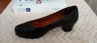 Zapatos negro de tacón Desirée Total Flex, en piel