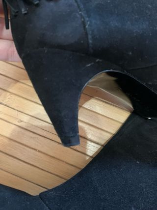 Botines negros de piel Zara