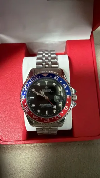 Reloj Negro Rojo Azul