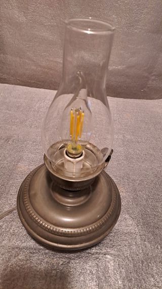 Lampada Vintage Hurricane Peltro Vetro