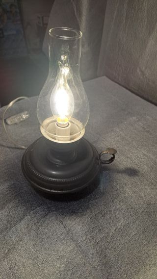 Lampada Vintage Hurricane Peltro Vetro