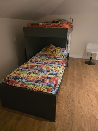Litera infantil con armario y cajones