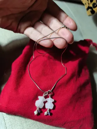 Colgante Ositos Tous Rosa y Plata