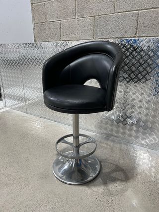 Taburete Bar o Peluquería - Color negro - piel