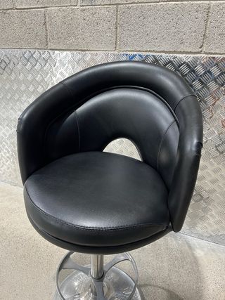 Taburete Bar o Peluquería - Color negro - piel
