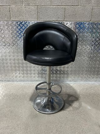 Taburete Bar o Peluquería - Color negro - piel