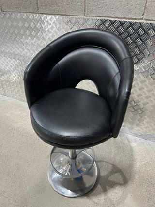 Taburete Bar o Peluquería - Color negro - piel