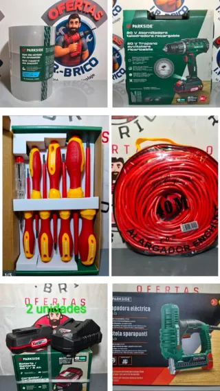 Lote Parkside: Taladro, Batería y Accesorios