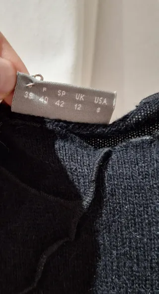 Vestido Paladini Negro Nuevo con Etiquetas