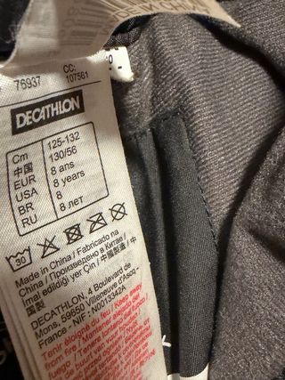 Pantalón de esquí para niño Wedze negro talla 8