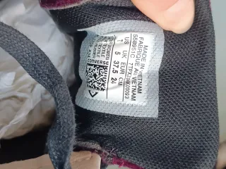 Converse All Star Velluto Vinaccia Tg. 37.5