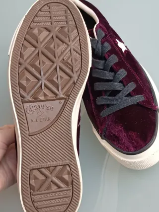 Converse All Star Velluto Vinaccia Tg. 37.5