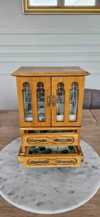 Joyero musical vintage decoración botánica