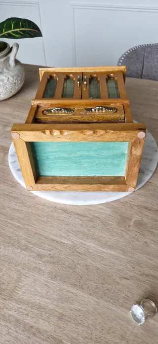 Joyero musical vintage decoración botánica