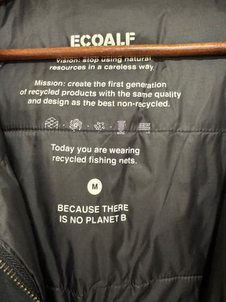 Abrigo Ecoalf Negro Talla M. Mujer