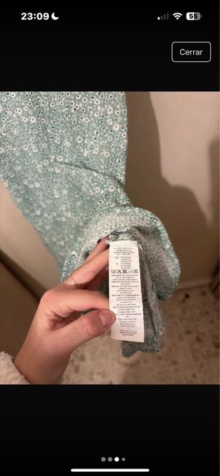 Vestido verde floral