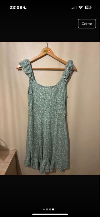 Vestido verde floral