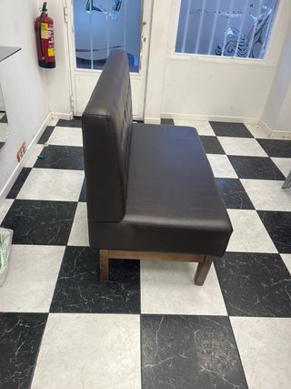 Sillón Marrón Piel Sintética