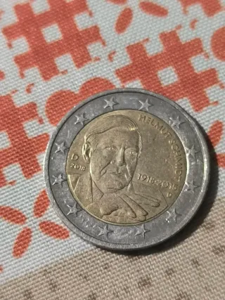 Moneta 2 Euro Germania Helmut Schmidt 2018