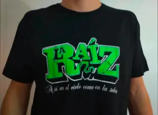 CAMISETA NEGRA - LA RAIZ - TALLA XL y más...