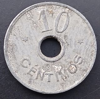 10 Céntimos 1945 Cooperativa LA RUBINENSE