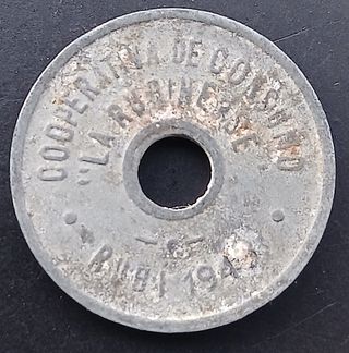 10 Céntimos 1945 Cooperativa LA RUBINENSE