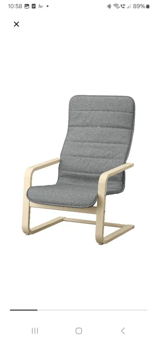 Sillón mecedora tela y madera