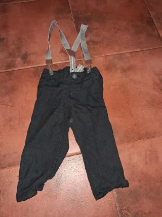 Pantalones con tirantes 12 meses
