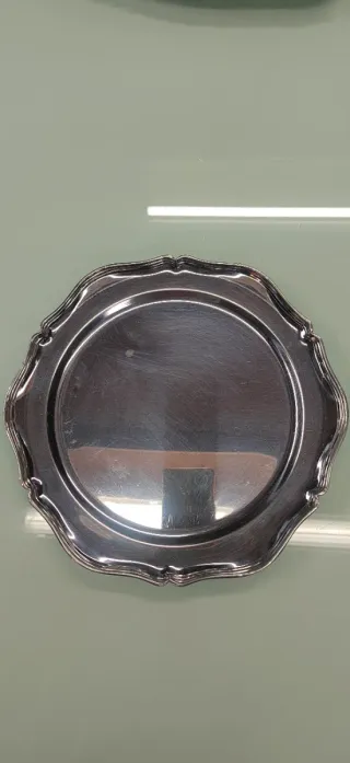 Bandejas decorativas plateadas