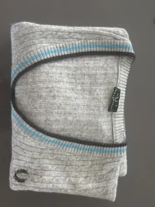 Maglione Fred Perry lana sottile grigio L