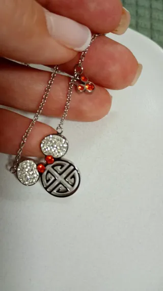 Collar Disney Minnie Naranja y Plata