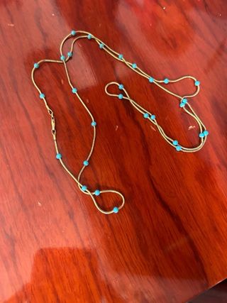 Collar de plata con cuentas turquesa