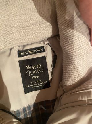 Cazadora parka blanca mujer