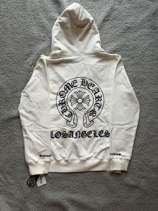 Felpa Chrome Hearts Bianca con Zip