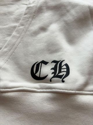 Felpa Chrome Hearts Bianca con Zip