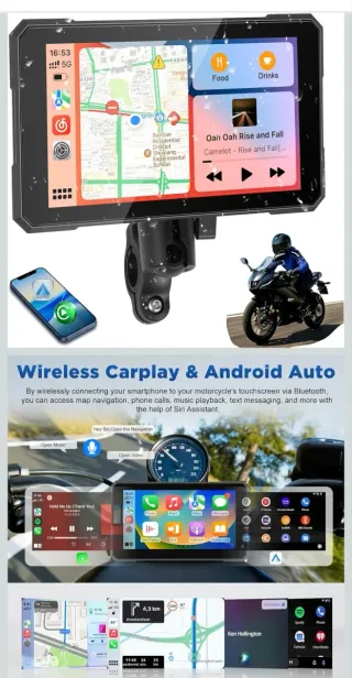 Reproductor Multimedia Moto CarPlay Android Auto