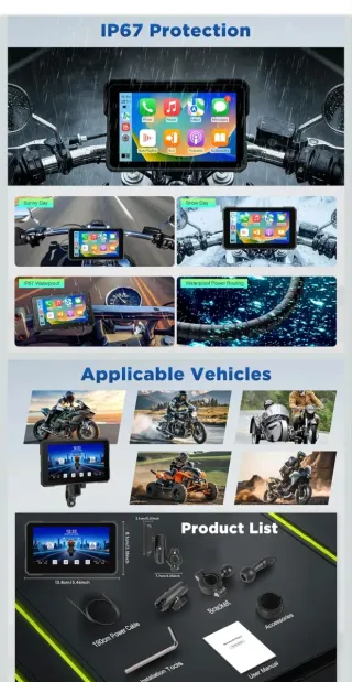 Reproductor Multimedia Moto CarPlay Android Auto